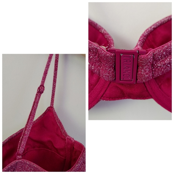 Triangl Grape Sparkle Macia Set Bikini Swimsuit Size XS Pink - Picture 11 of 16